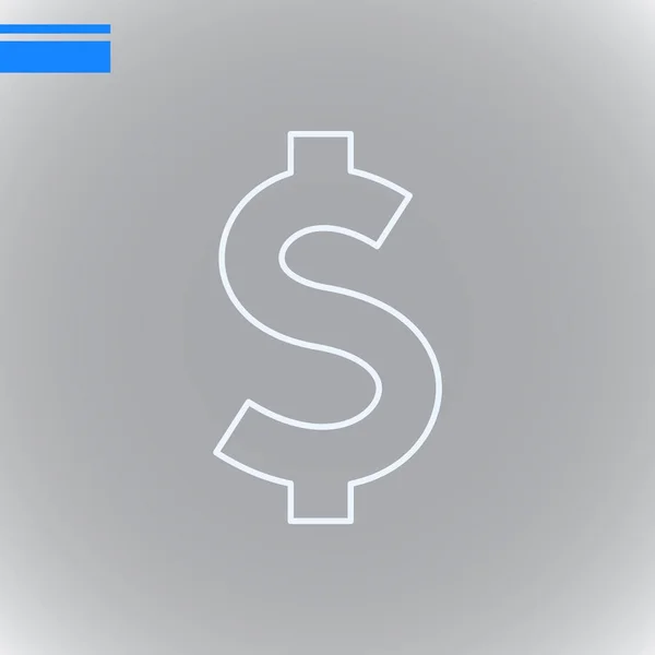 Dollar Flaches Symbol Vektor Illustration — Stockvektor