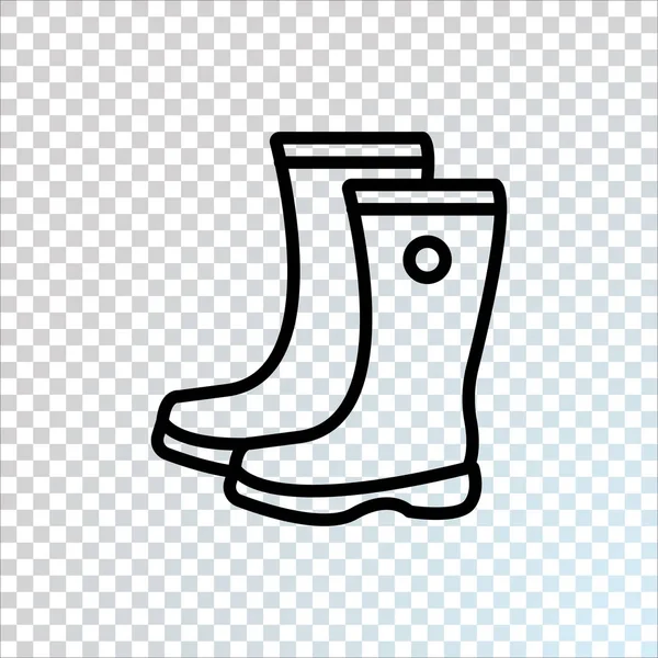 Rubber Boots Flat Icon Vector Illustration — Stock Vector