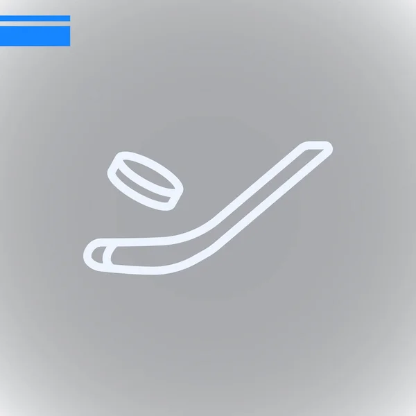 Icône Plate Hockey Vecteur Illustration — Image vectorielle