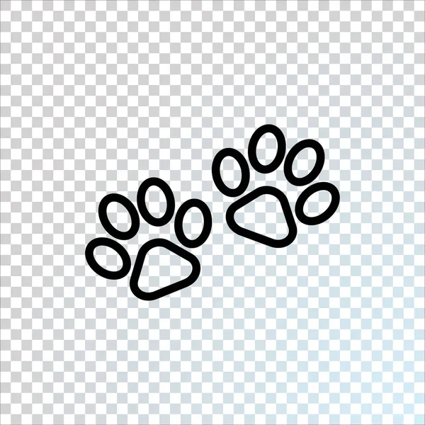 Trace Dog Paws Icon Vector Illustration — Stock Vector