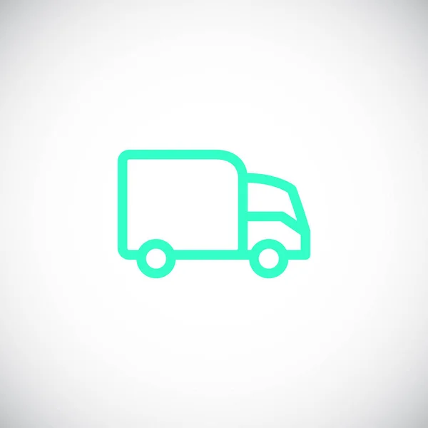 Camion Icône Plate Vecteur Illustration — Image vectorielle