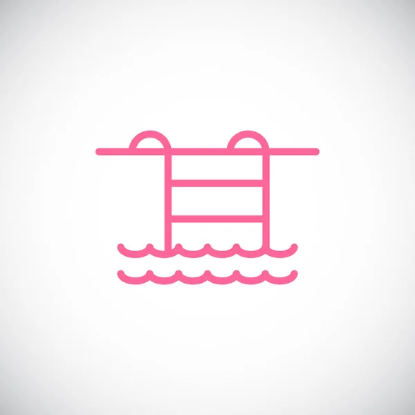 Schwimmbad Flaches Symbol Vektor Illustration — Stockvektor