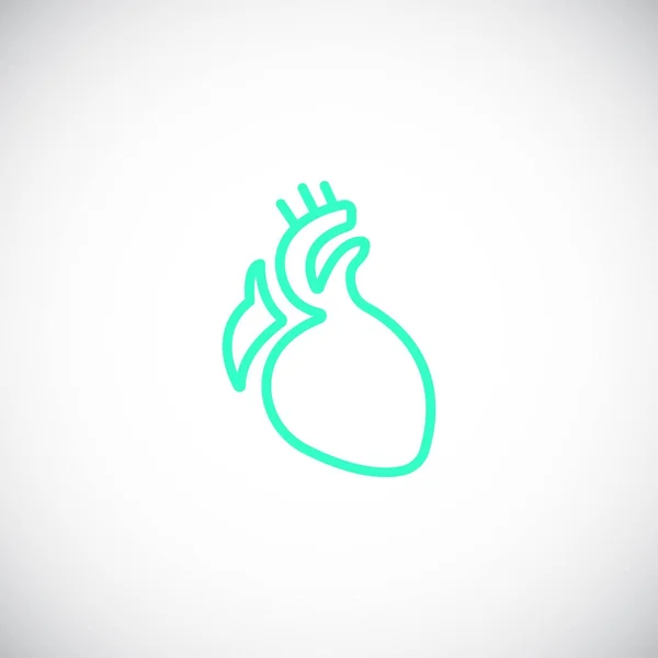 Menschliches Herz Flaches Symbol Vektor Illustration — Stockvektor