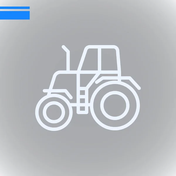 Tractor Icono Plano Vector Ilustración — Vector de stock