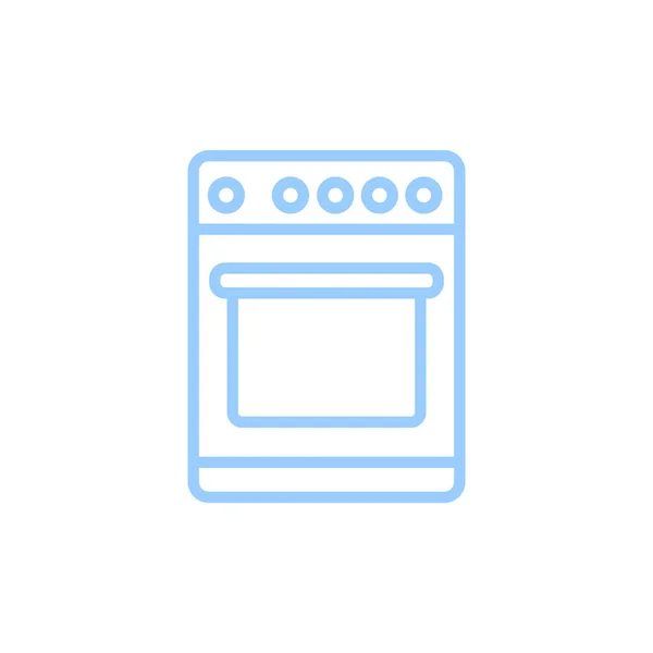 Horno Plano Icono Vector Ilustración — Archivo Imágenes Vectoriales