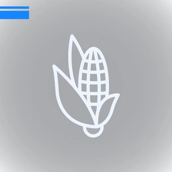 Corn Flat Icon Vector Illustration — Stock Vector