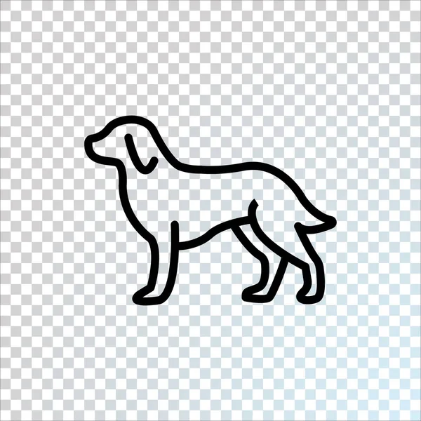 Иконка Силуэта Собаки Векторная Иллюстрация — стоковый вектор