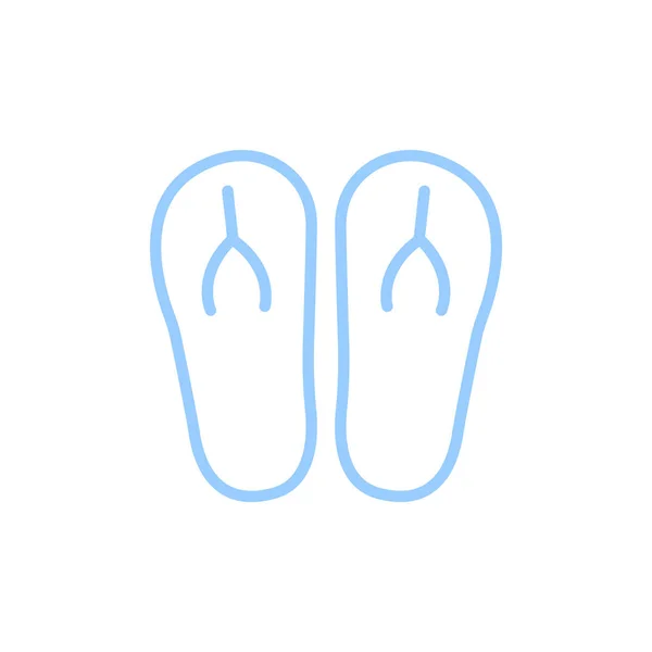 Flip-flops flat ikonen — Stock vektor