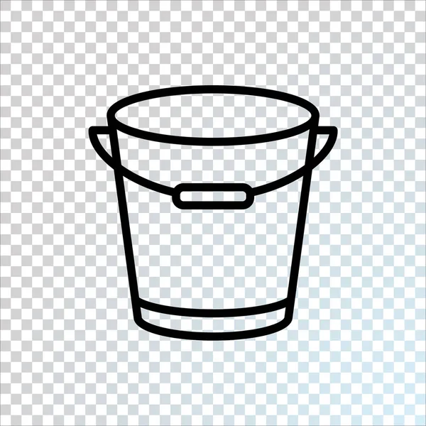 Bucket Flat Icon Vector Illustration — Stock Vector