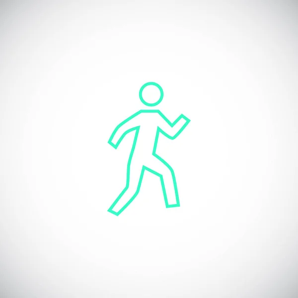 Running Man Icône Plate Vecteur Illustration — Image vectorielle