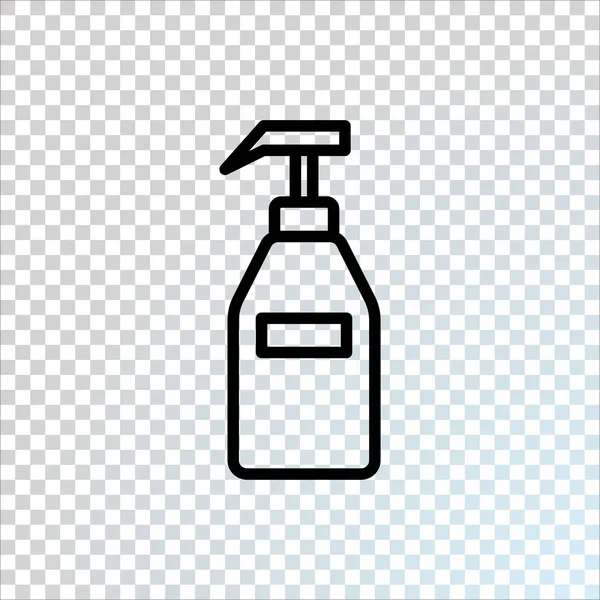 分配器泵塑料瓶平面图标 — 图库矢量图片