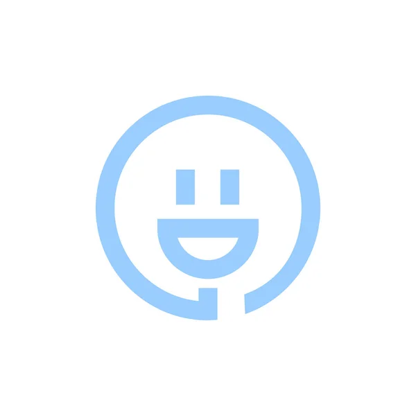 Smiley Μορφή Plug Επίπεδη Εικονίδιο Διάνυσμα Εικονογράφηση — Διανυσματικό Αρχείο