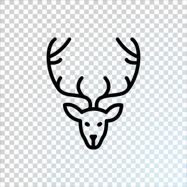 Ikone Der Waldhirsche Vektorillustration — Stockvektor