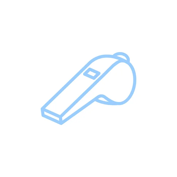 Trillerpfeife Flaches Symbol Vektor Illustration — Stockvektor