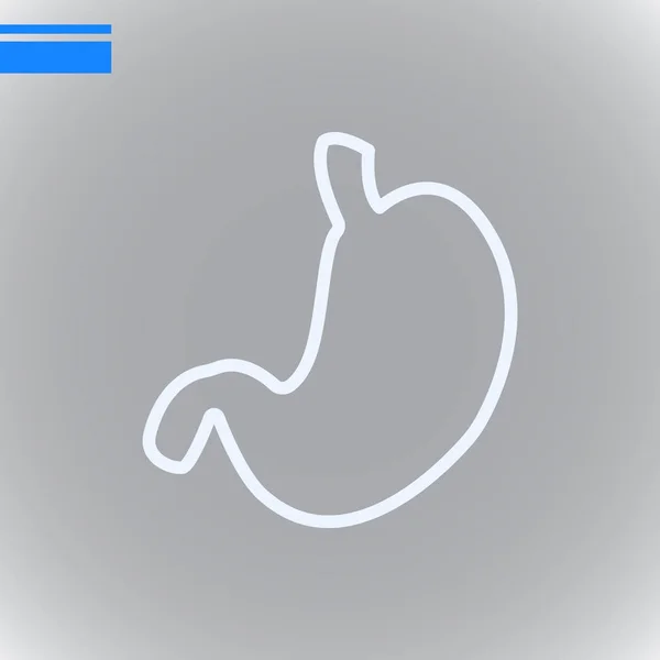 Estómago Humano Icono Plano Vector Ilustración — Vector de stock