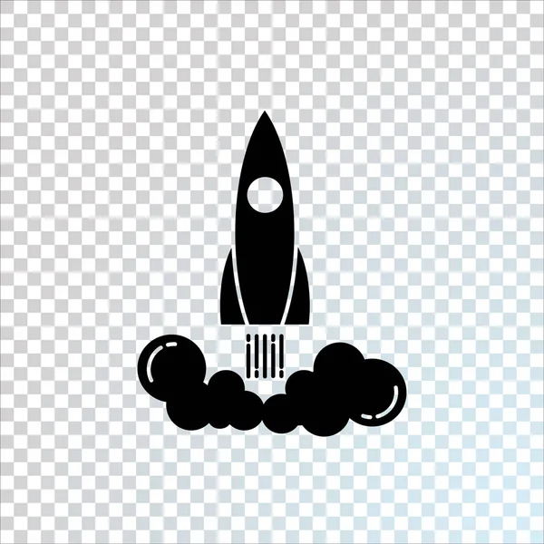 Rocket, icône du vaisseau spatial — Image vectorielle