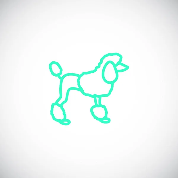 Pies Pudel Ikona Ilustracja Wektorowa — Wektor stockowy
