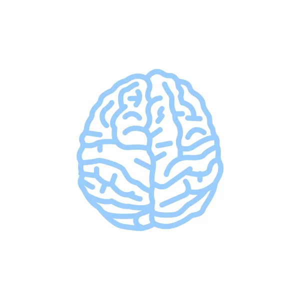 Ícone Plano Cérebro Vetor Ilustração —  Vetores de Stock