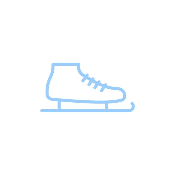 Patín Hockey Icono Plano Vector Ilustración — Vector de stock