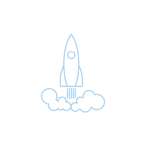 Rocket, icona dell'astronave — Vettoriale Stock