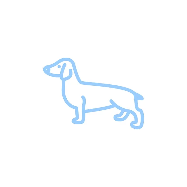 Dackelhund Ikone Vektorillustration — Stockvektor