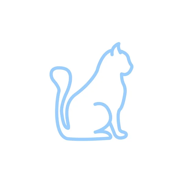 Katzensilhouette Symbol Vektorillustration — Stockvektor