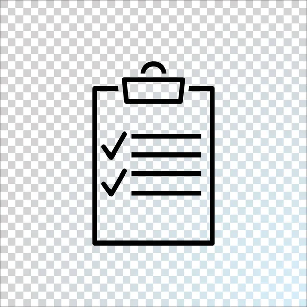 Checkliste flaches Symbol — Stockvektor