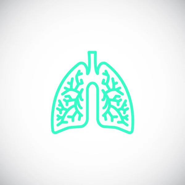 Anatomía Pulmonar Icono Plano Vector Ilustración — Vector de stock