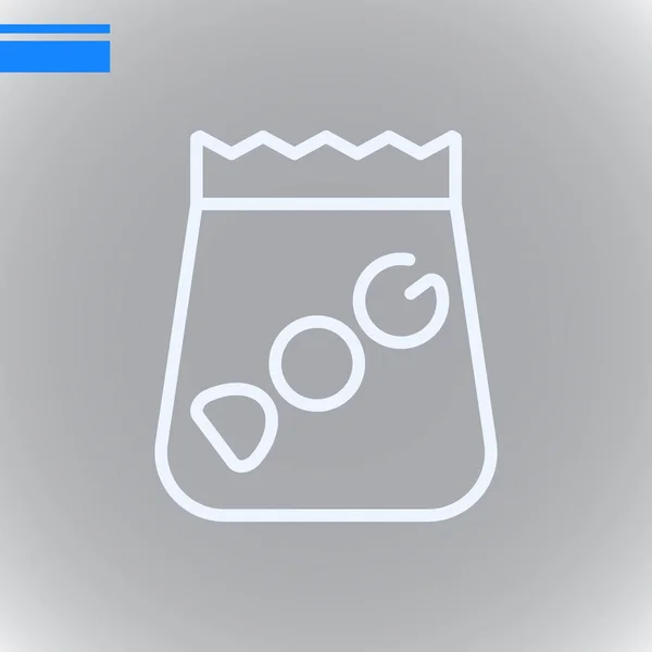 犬食品アイコン ベクトル イラスト — ストックベクタ
