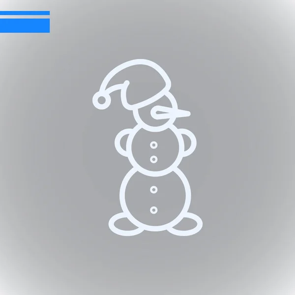 Color Muñeco Nieve Vector Ilustración — Archivo Imágenes Vectoriales