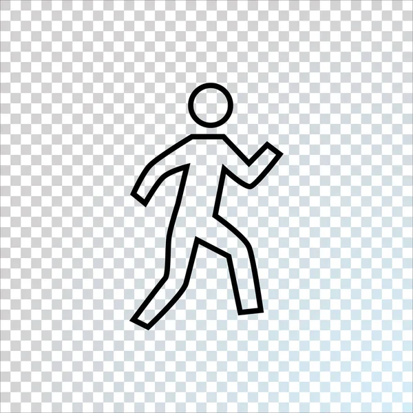 Running Man Flat Icon Vetor Ilustração — Vetor de Stock