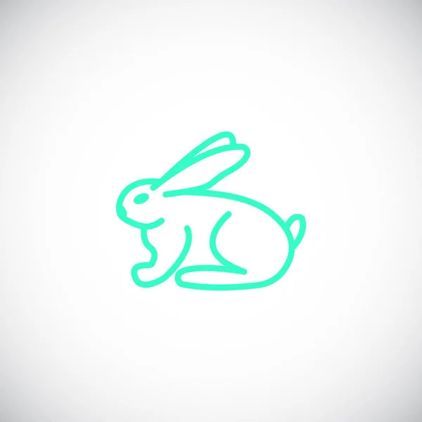 Lapin Icône Plate Vecteur Illustration — Image vectorielle