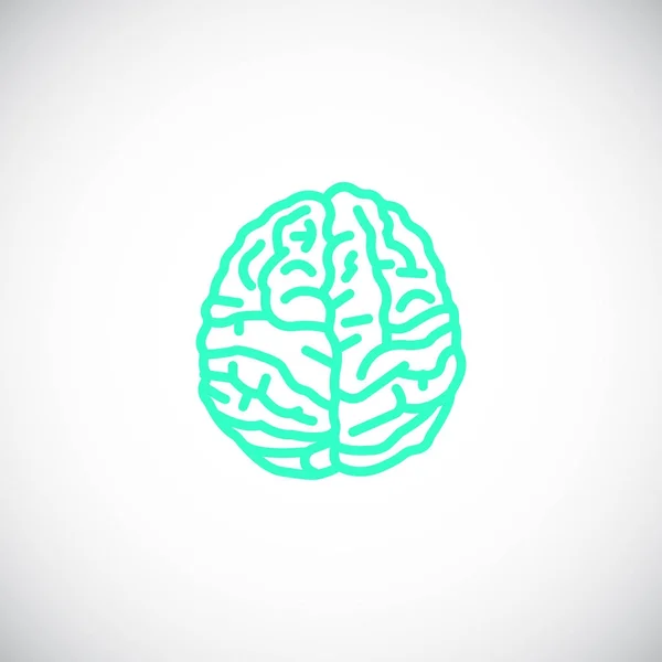 Cerveau Plat Icône Vecteur Illustration — Image vectorielle