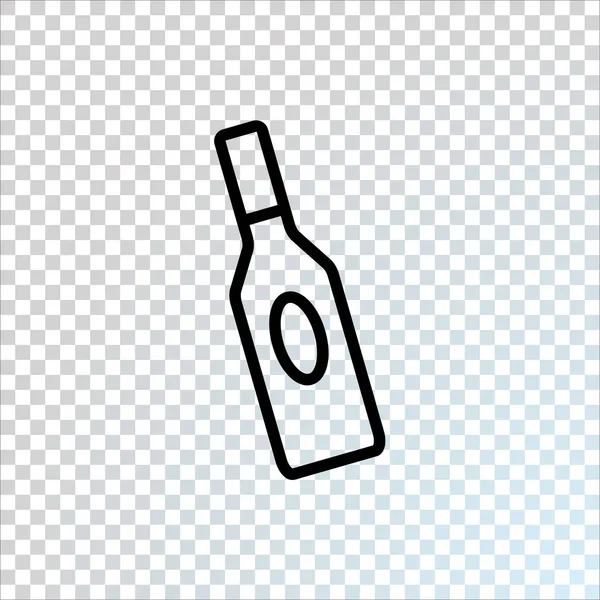 Пляшка Пива Плоский Значок Вектор Ілюстрація — стоковий вектор