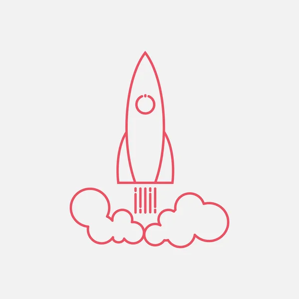 Rocket, icona dell'astronave — Vettoriale Stock