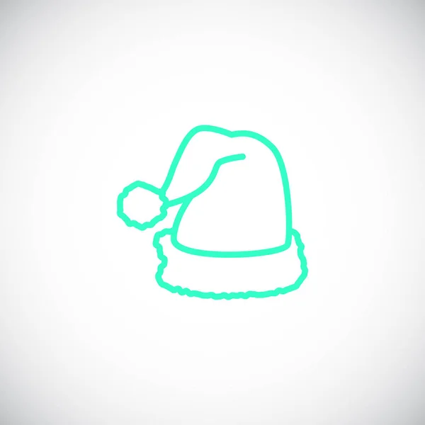 Santa Hat Flat Icon Vetor Ilustração — Vetor de Stock