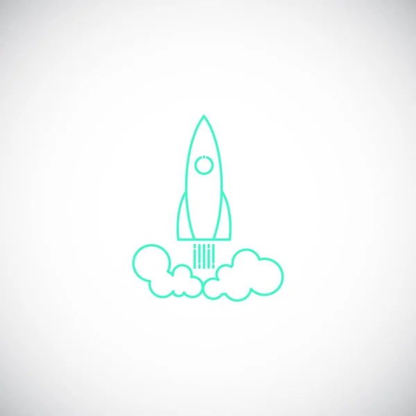 Cohete, icono de la nave espacial — Vector de stock