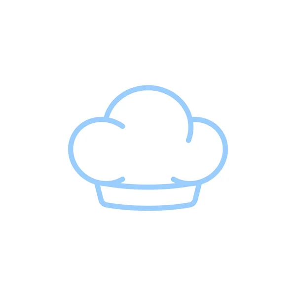 Chef Cap Icono Plano Vector Ilustración — Vector de stock