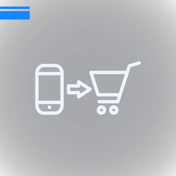 Compra Teléfono Móvil Icono Plano Vector Ilustración — Vector de stock