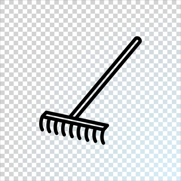 Rake Icono Plano Vector Ilustración — Archivo Imágenes Vectoriales