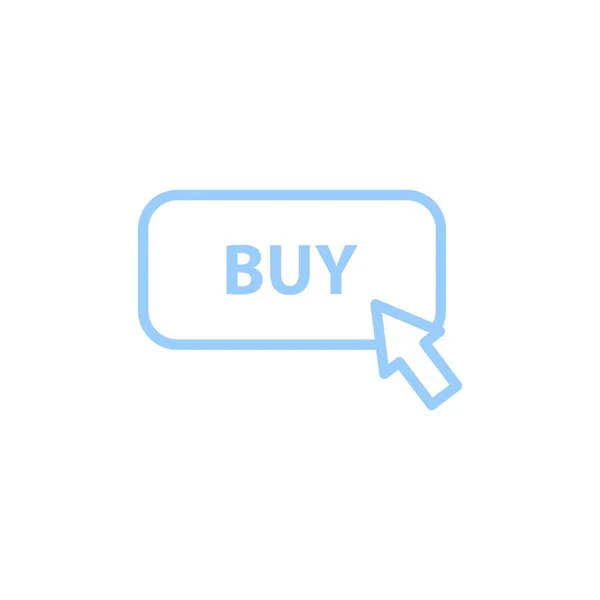 Kaufen Taste Flaches Symbol Vektor Illustration — Stockvektor