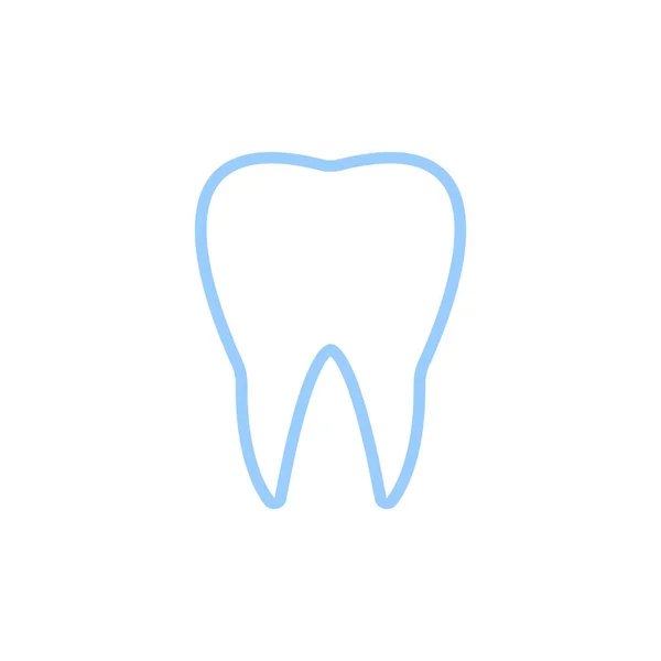 Ząb Płaskie Ikona Wektor Ilustracja — Wektor stockowy