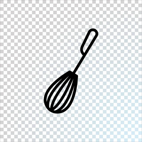 Whisk Flat Icon Vector Illustration — Stock Vector