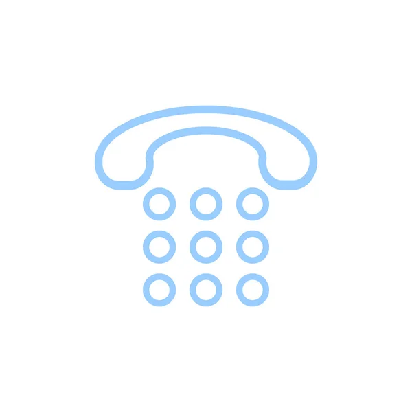 Telefoonhoorn en knoppen pictogram — Stockvector