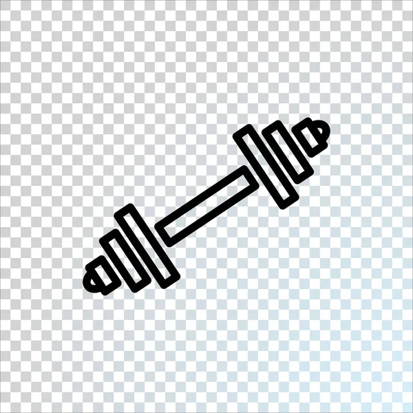 Dumbbell Flat Icon Vector Illustration — Stock Vector