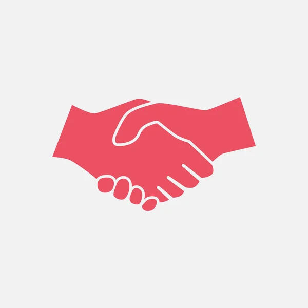 Иконка рукопожатия, сотрудничество — стоковый вектор