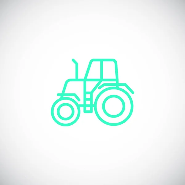 Tractor Icono Plano Vector Ilustración — Vector de stock