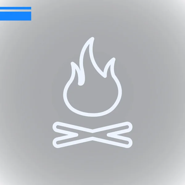 Campfire, bonfire icon — Stock Vector