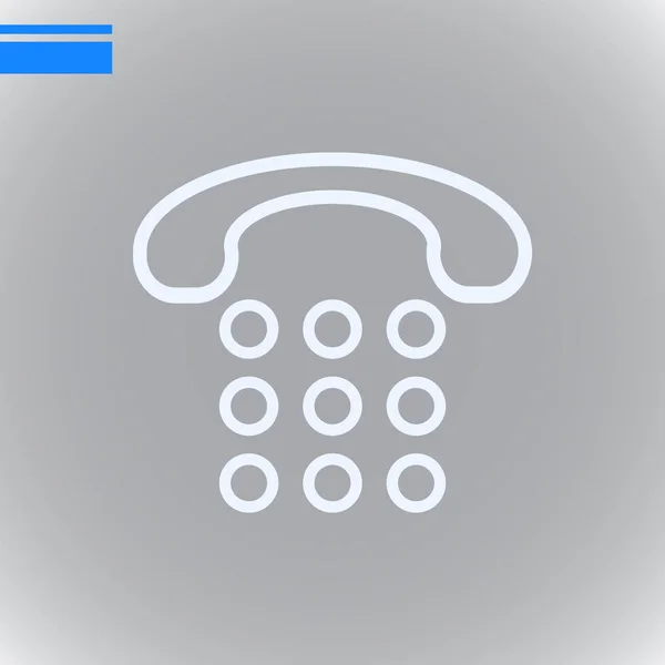 Teléfono receptor y botones icono — Vector de stock