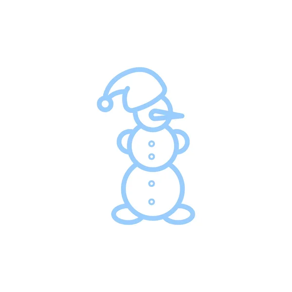 Color Snowman Vector Illustration — Stock Vector